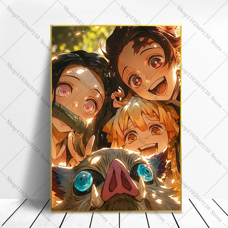 Home Decor Frames - Anime Kreatives Bild Wohnaccessoires Demon Slayer