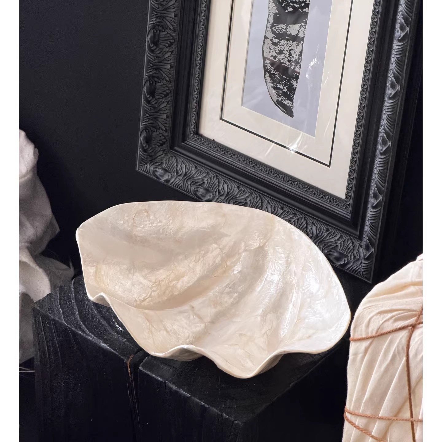 Ceramic Trinket Dish - Muschelschalen-Imitat Schale Desktop-Aufbewahrungsbehälter Schmuckschale Deko-Schale für