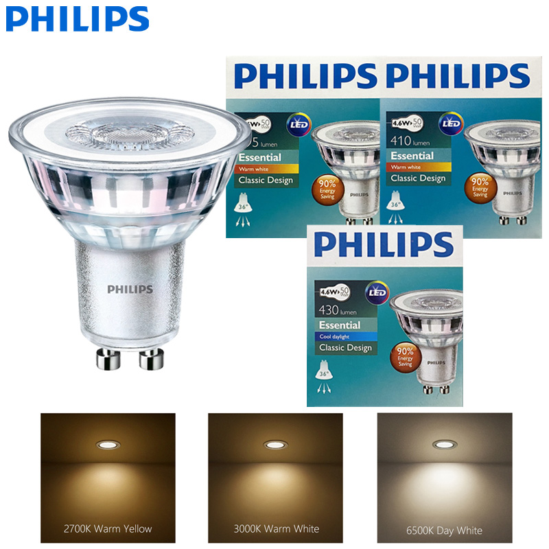 Philips Bulb Led Classic - Philips GU10 PAR16 LED-Spotlight Essential 4,6W
