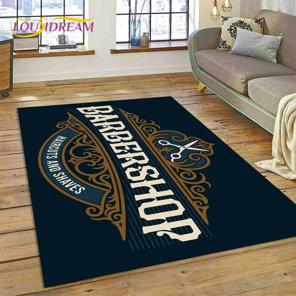 Home Decor Online Shopping - Modischer Teppich mit Totenkopf-Logo für Friseursalon,
