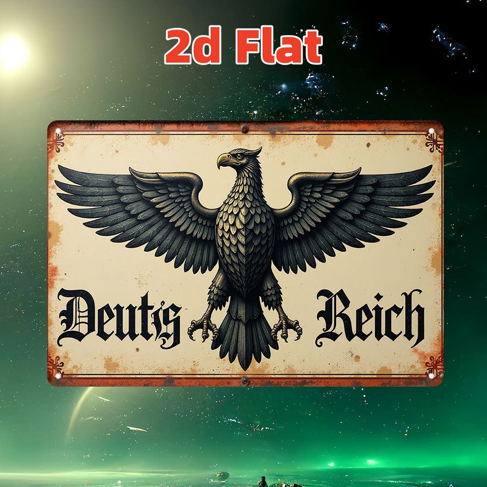 Germany Home Decor - Vintage Deutscher Adler Metallschild - Wandkunst