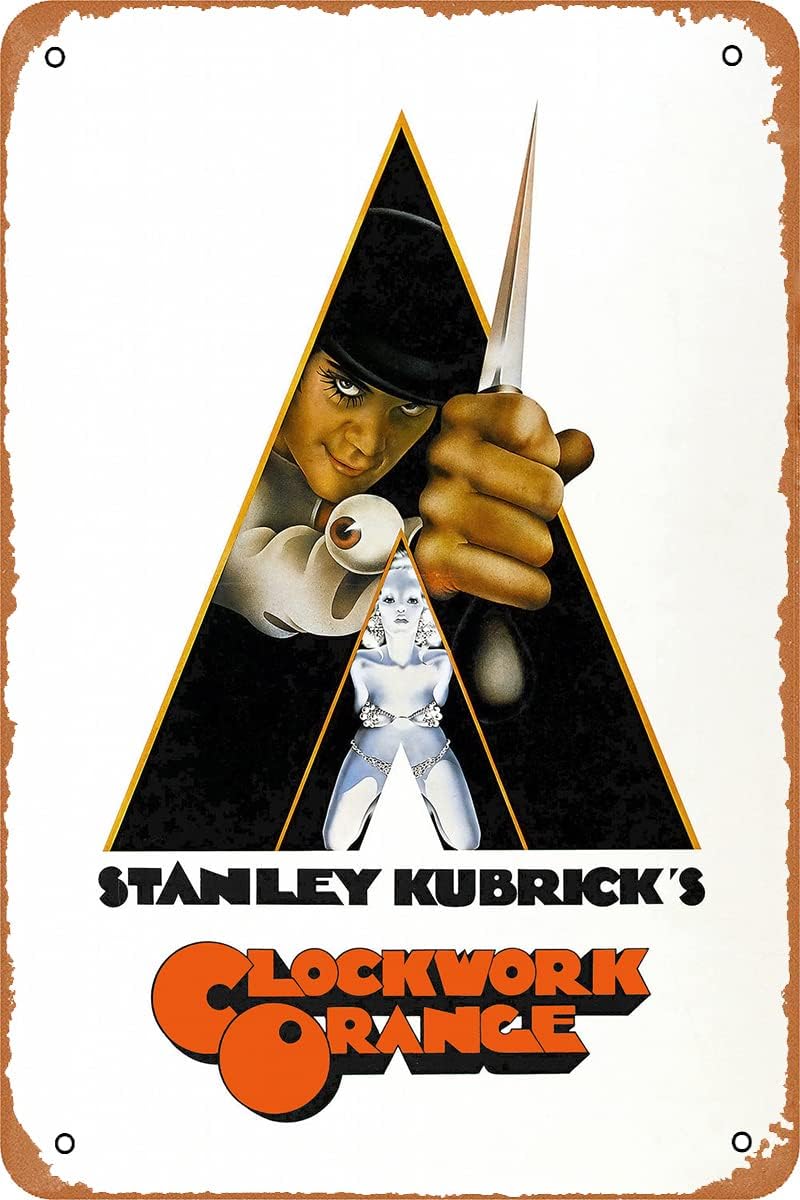 Home Decor Orange - A Clockwork Orange Filmplakat Retro-Metallschild für