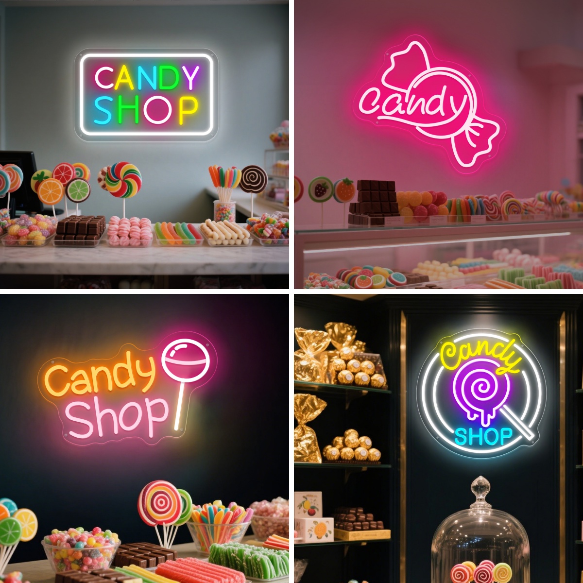 Home Decor Nearby - Candy Shop LED Neon Candy USB-betriebenes