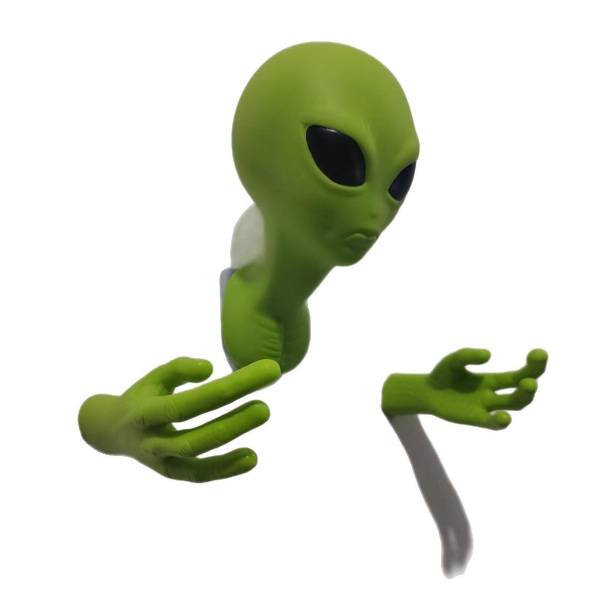 Home Decor Quirky - 1 grüner Alien-Anhänger, 3D-Alien-Skulptur als Wanddekoration,