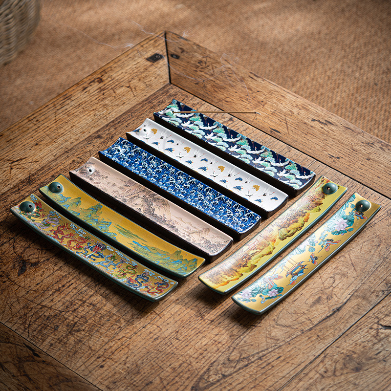 Incense Stick Holder - Neue antike chinesische Emaille-Keramiklinie, Weihrauch für