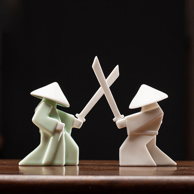 Incense Stick Holder - Schwert kämpfer ritterlichen Experten Keramik Samurai
