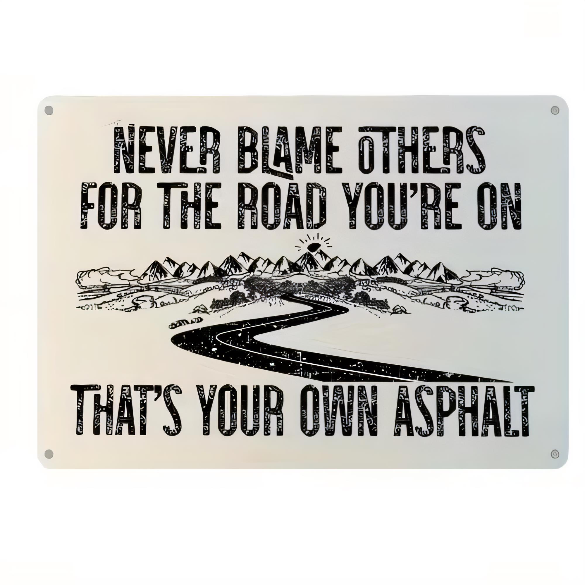 Home Decor Quotes On Wall - Blechschild „Niemals schulden andere dafür, dass