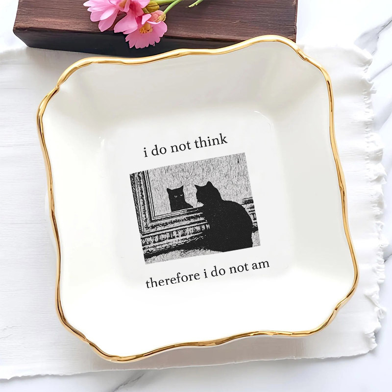 Ceramic Trinket Dish - 1 Stück Ich Denke Nicht, Also