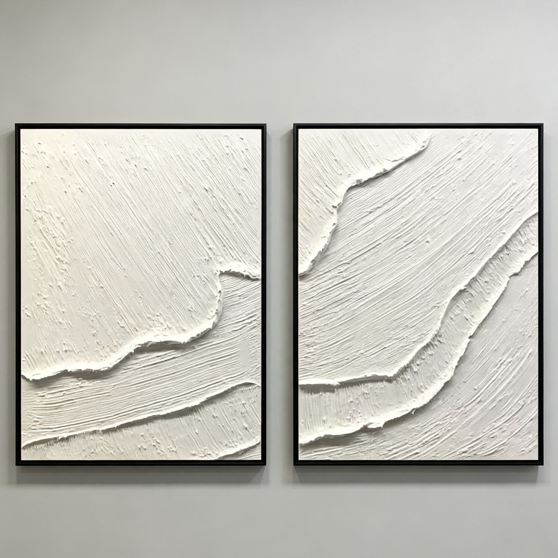 Handgemaltes Weißes 3D-Ölgemäl – Home Decor Frames Bewertung und Preis
