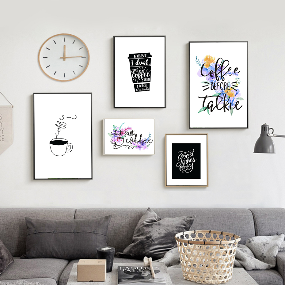 Moderne Kaffee Zitat Poster Dr – Home Decor Quotes On Wall Bewertung und Preis