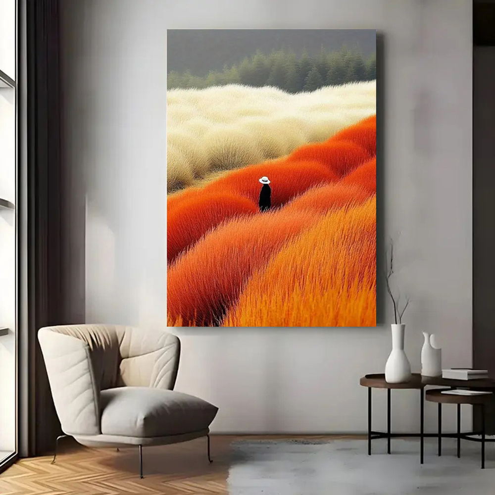 Modernes abstraktes Landschaft – Home Decor Orange Bewertung und Preis