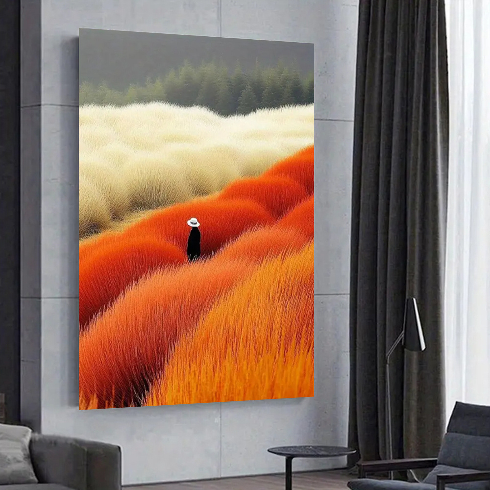 Modernes abstraktes Landschaft – Home Decor Orange Bewertung und Preis