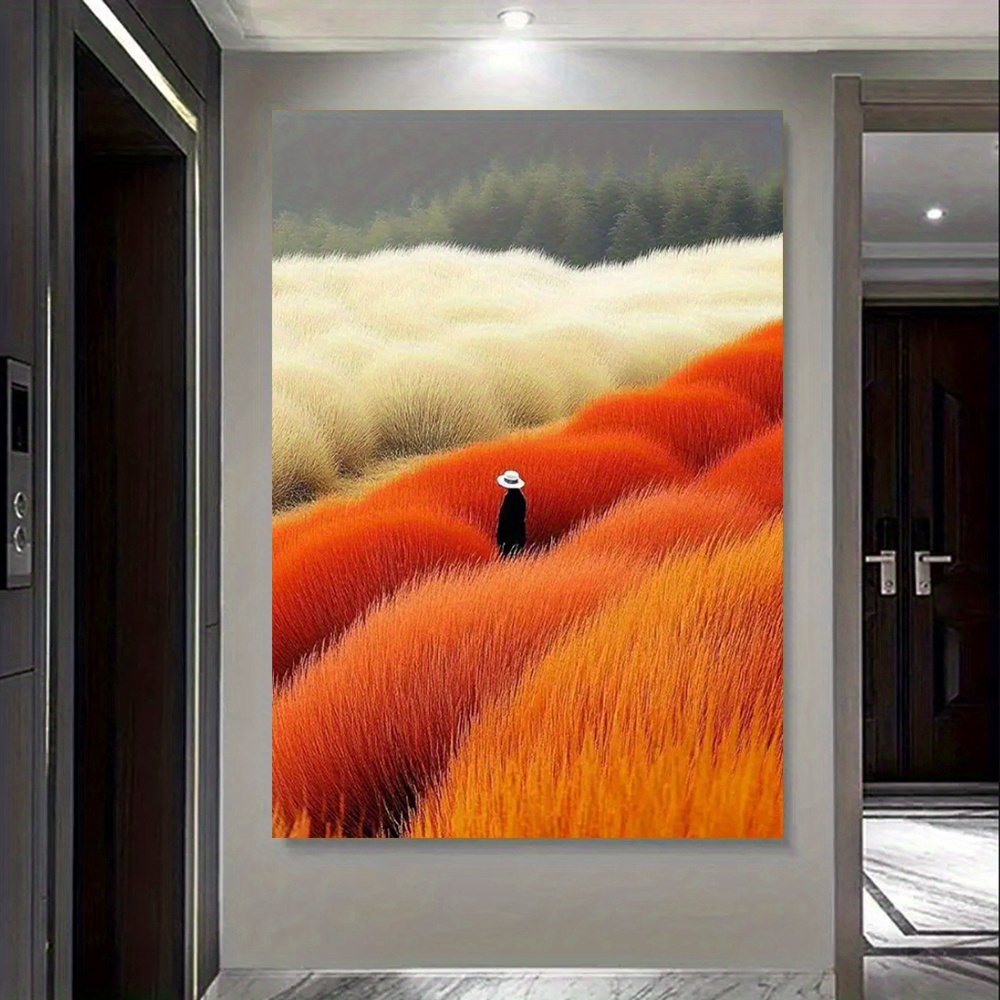 Modernes abstraktes Landschaft – Home Decor Orange Bewertung und Preis