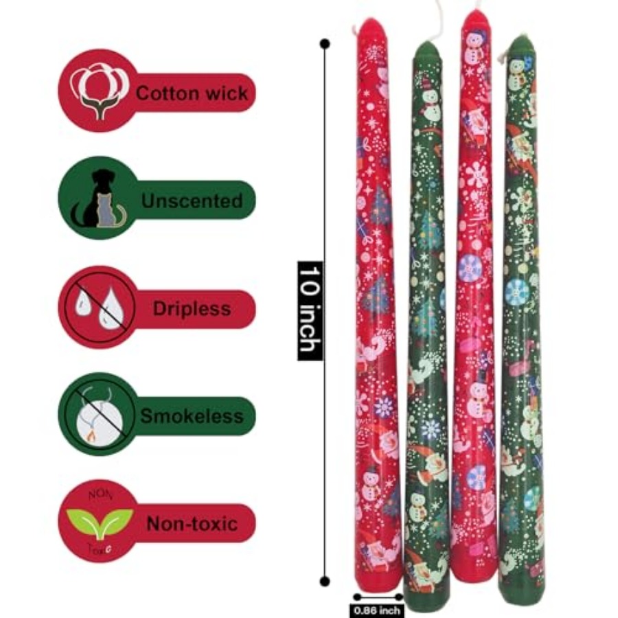 Weihnachts-Stabkerzen und Lang – Home Decor Xmas Bewertung und Preis