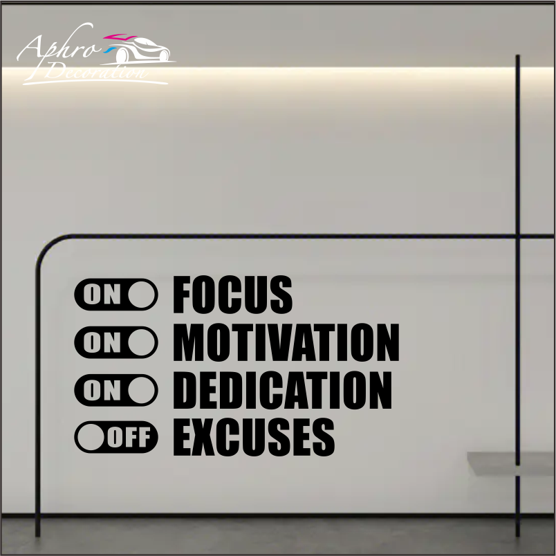 Fokus auf Motivation, keine Au – Home Decor Quotes On Wall Bewertung und Preis