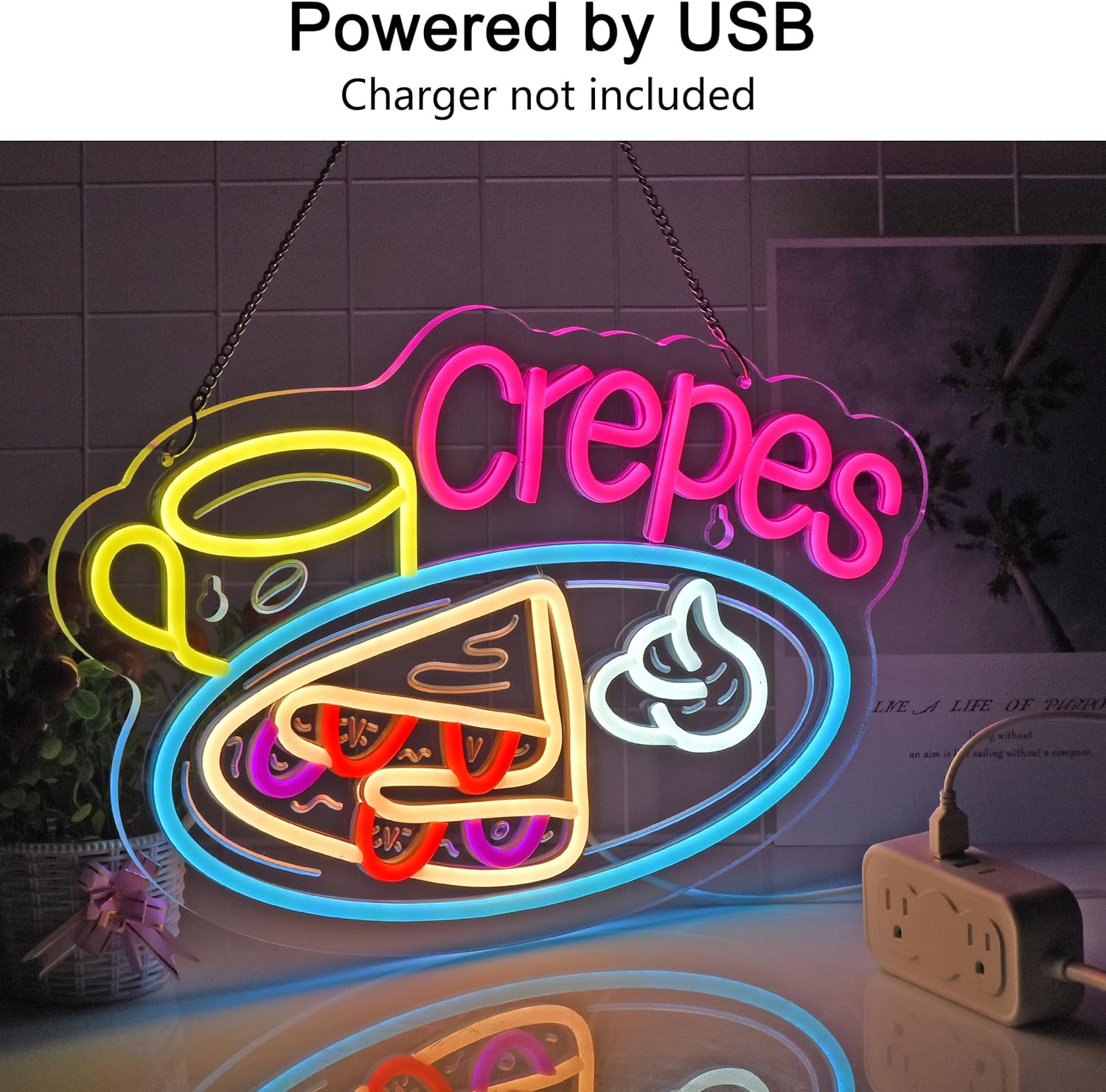 Crepes Neonschild, USB-betrieb – Home Decor Nearby Bewertung und Preis
