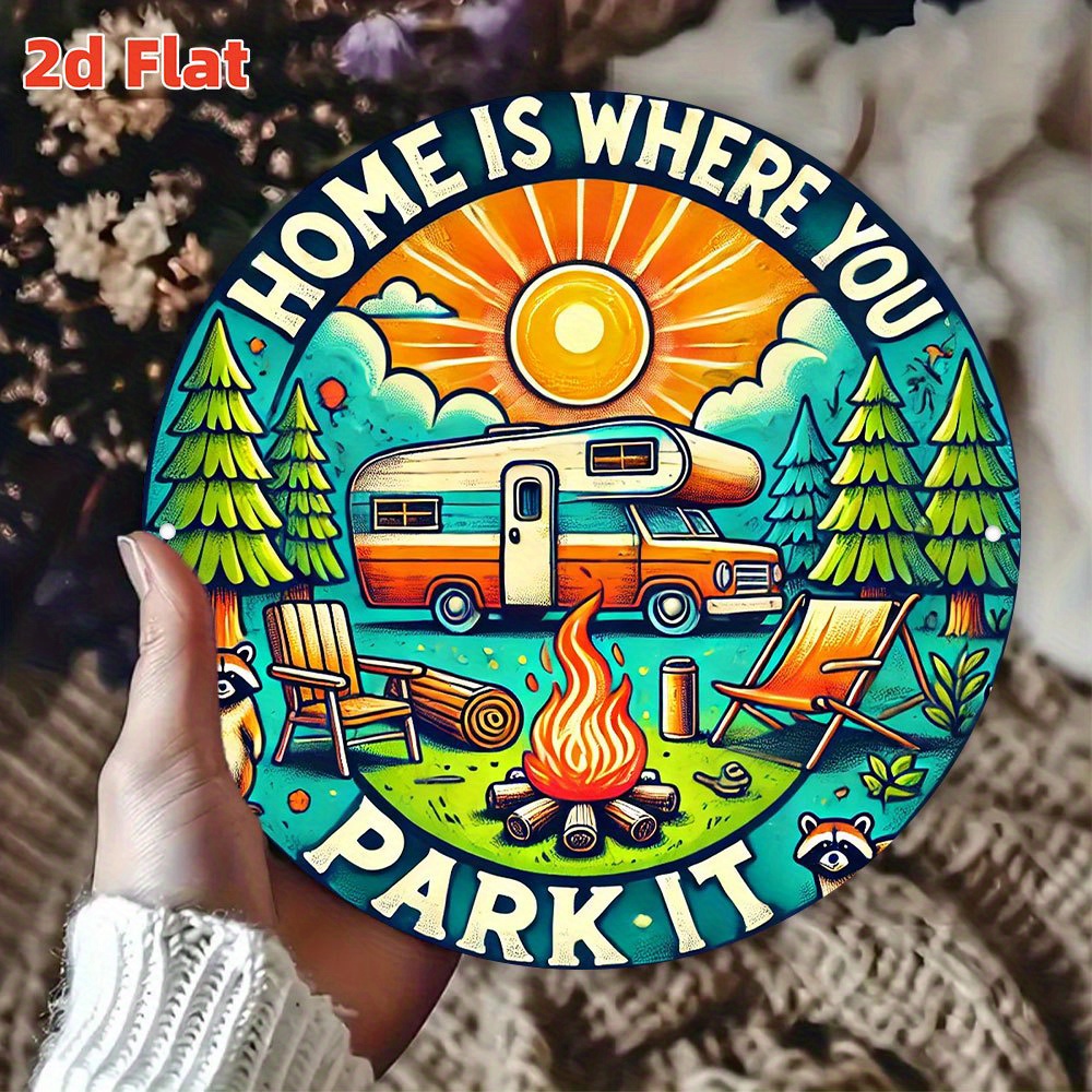 Retro-Camping-Wandkunstschild  – Home Decor Nearby Bewertung und Preis