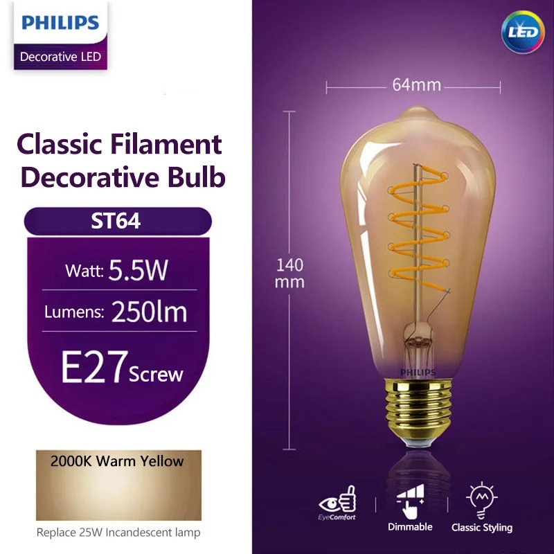 Philips LED ST64 klassische Fi – Philips Bulb Led Classic Bewertung und Preis