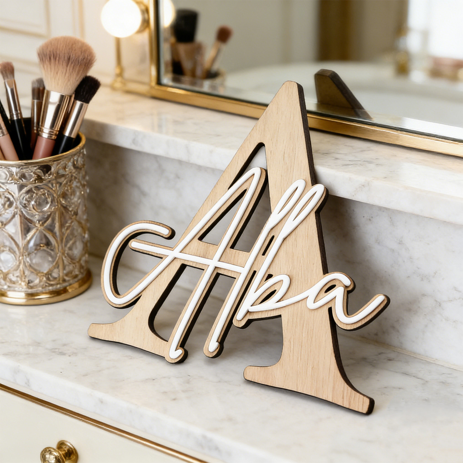 1 Stück Doppelschichtige Holz- – Home Decor Xmas Bewertung und Preis
